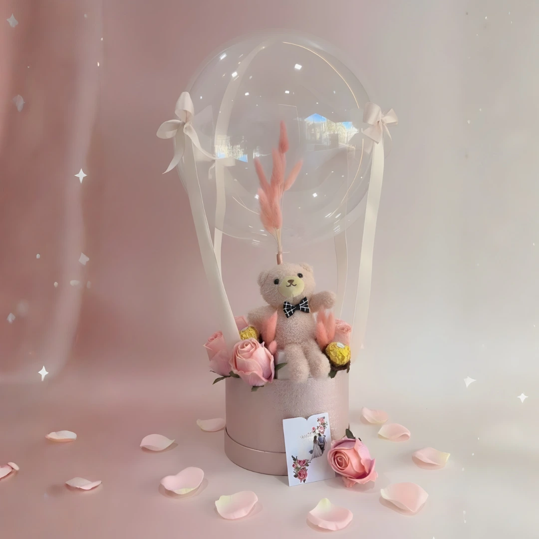 Teddy Bear and Balloon Love Box