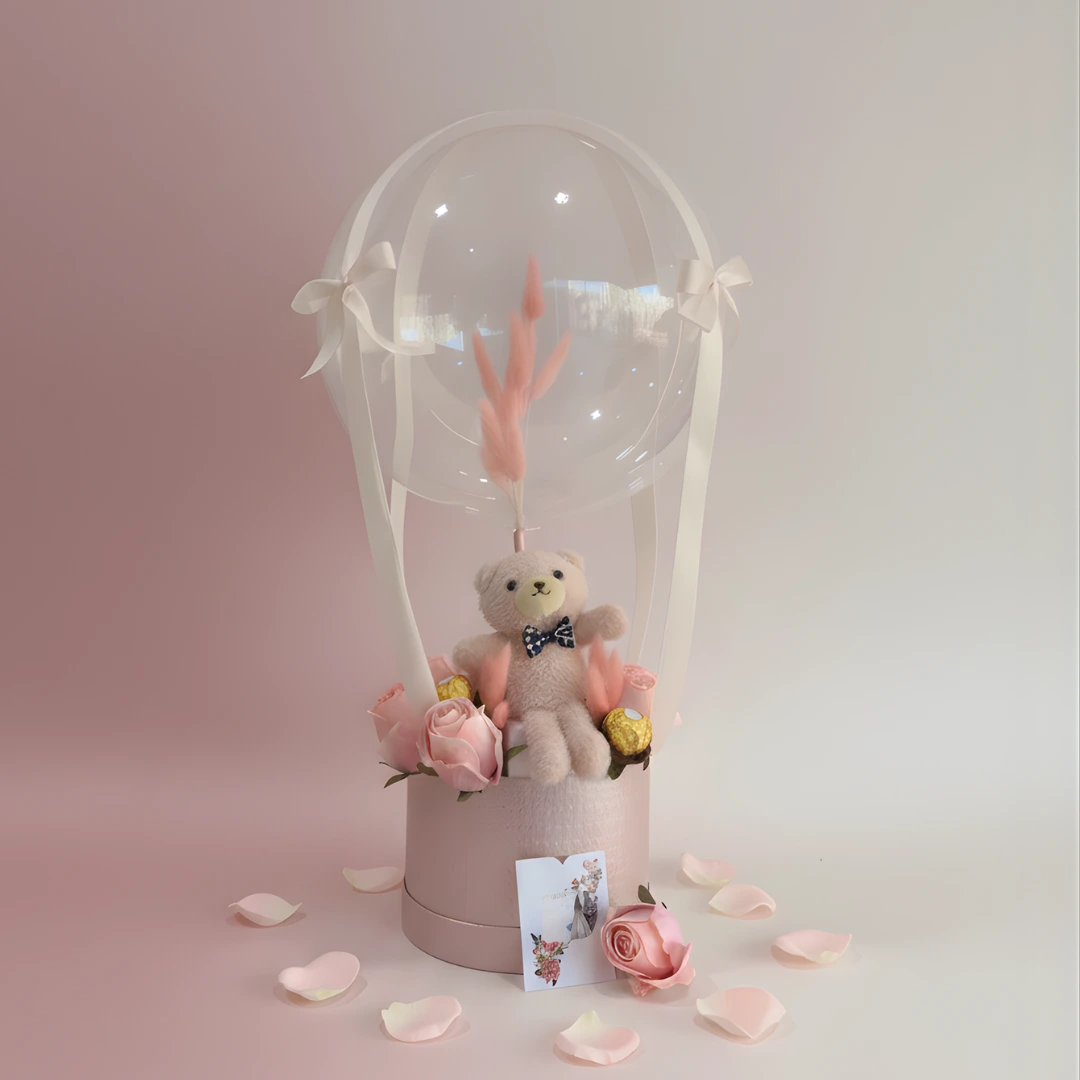 Teddy Bear and Balloon Love Box