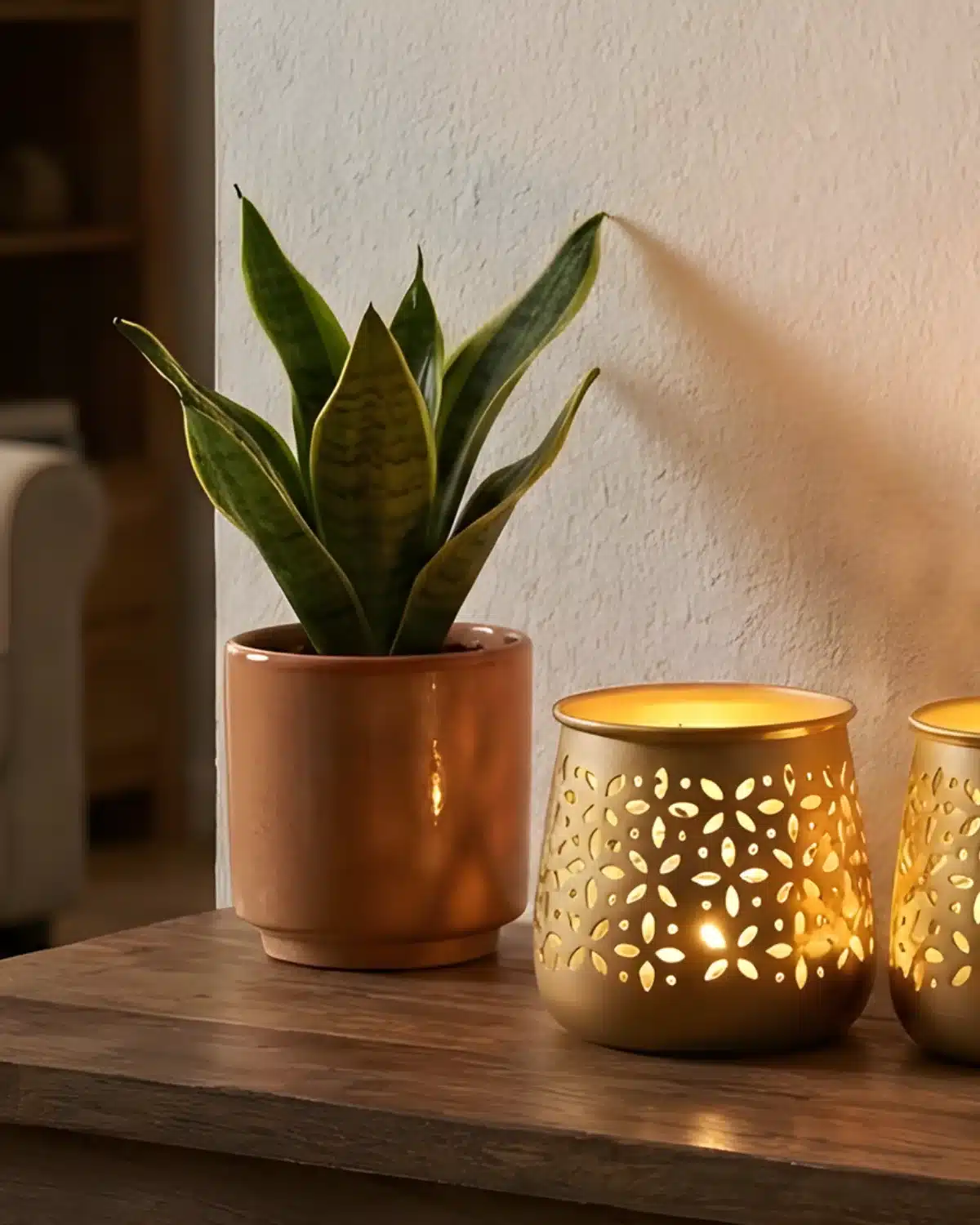 Brass Cutwork Tealight Holder