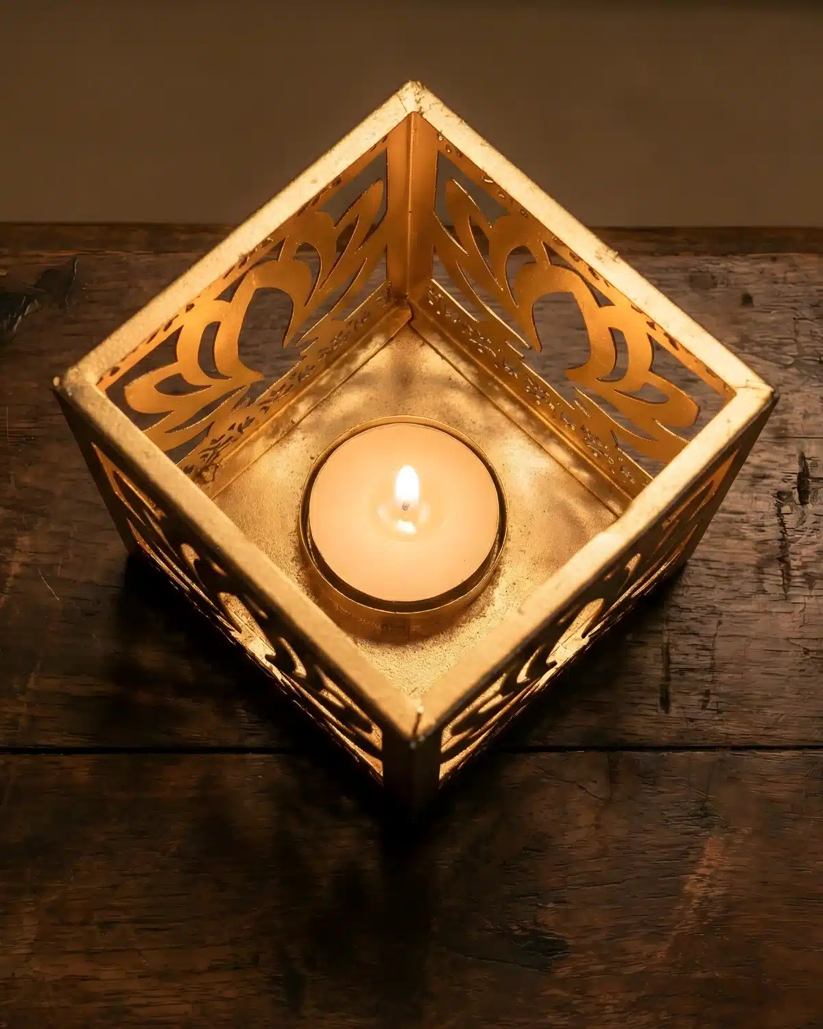 Brass Lotus candle Holder