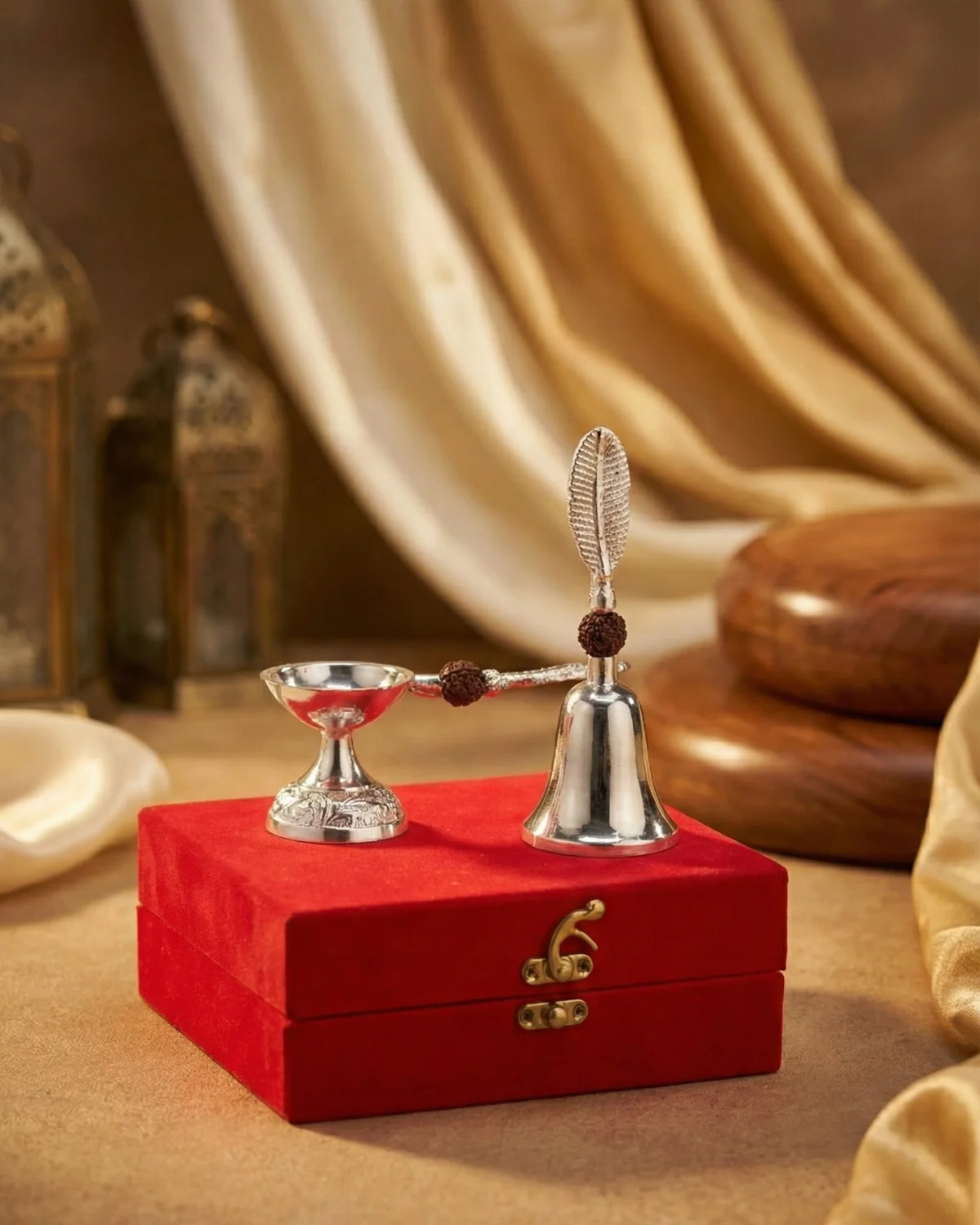 Divine German-Silver Plated Pooja Set