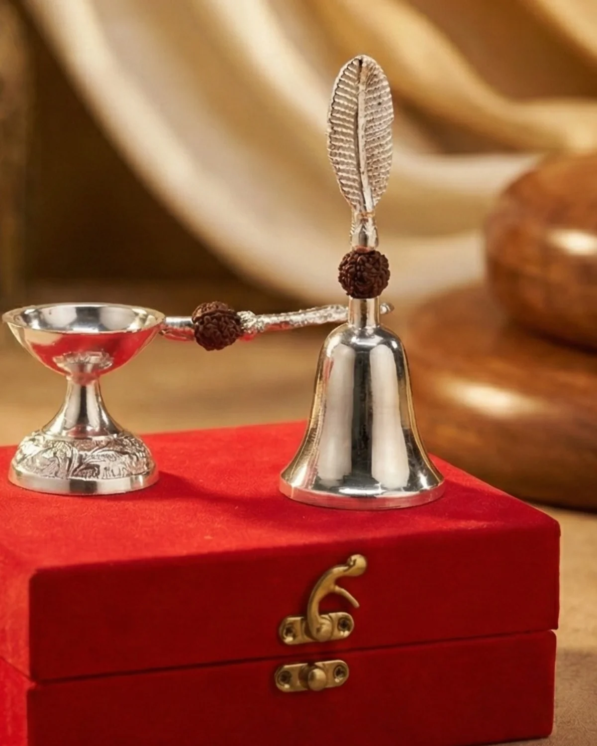 Divine German-Silver Plated Pooja Set