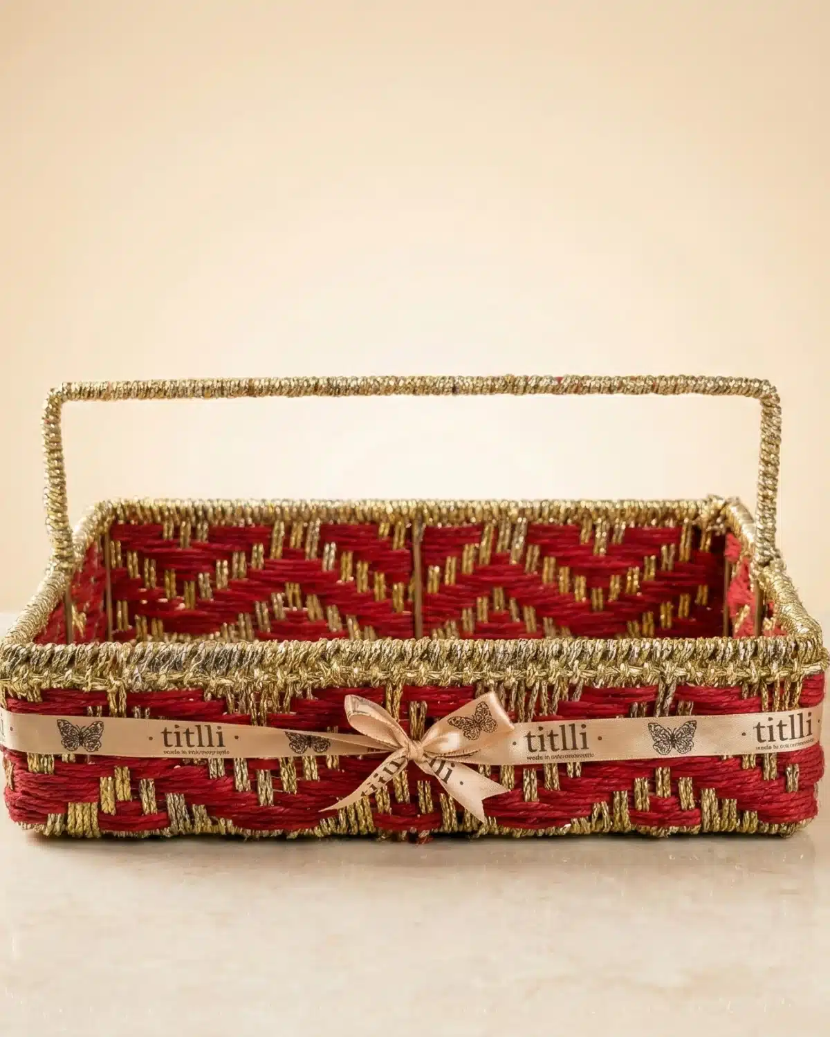 Heritage Golden Jute Basket
