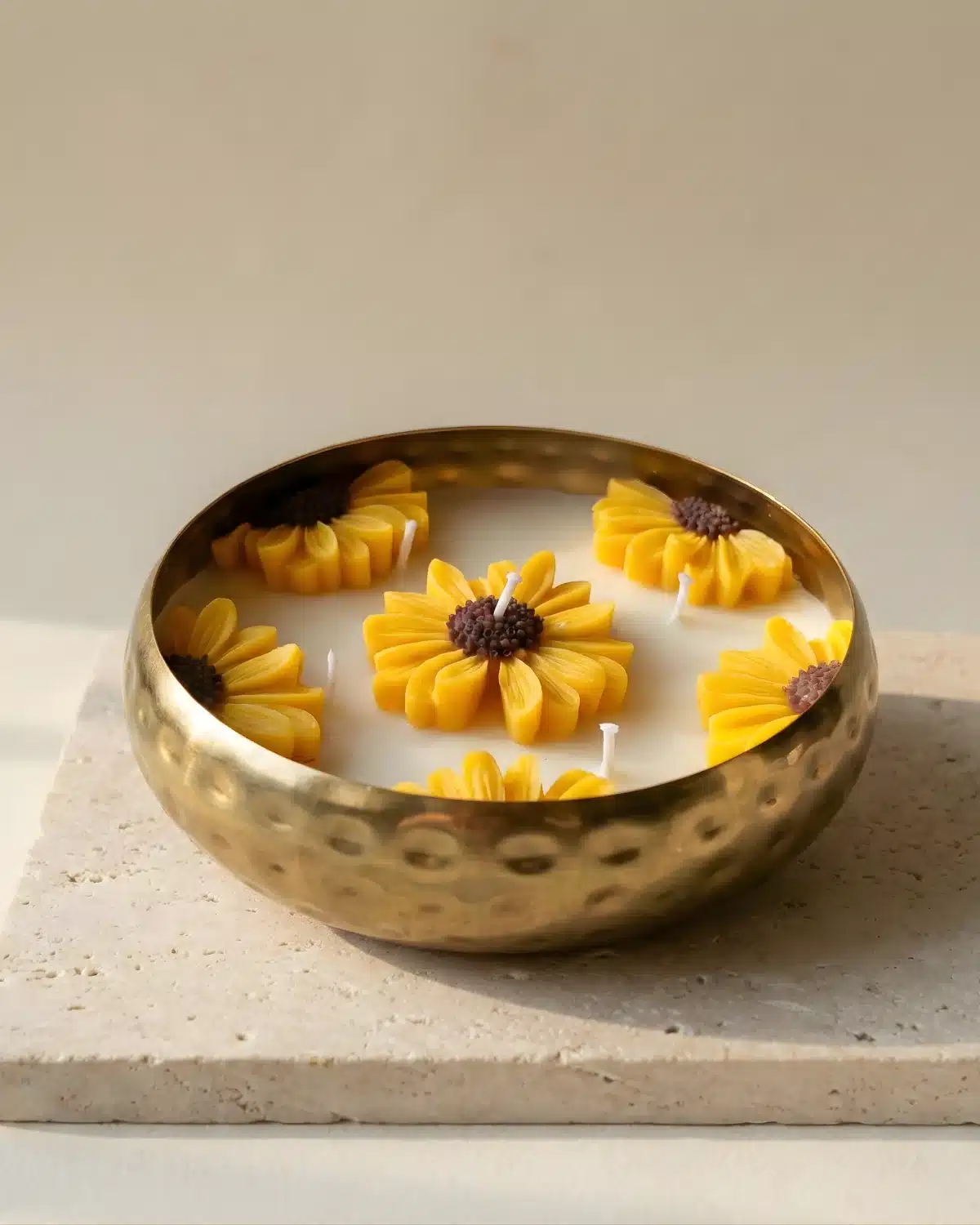 Luxury Sunflower Bowl Candle