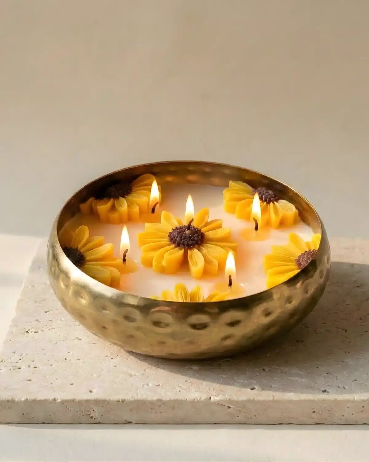 Luxury Sunflower Bowl Candle