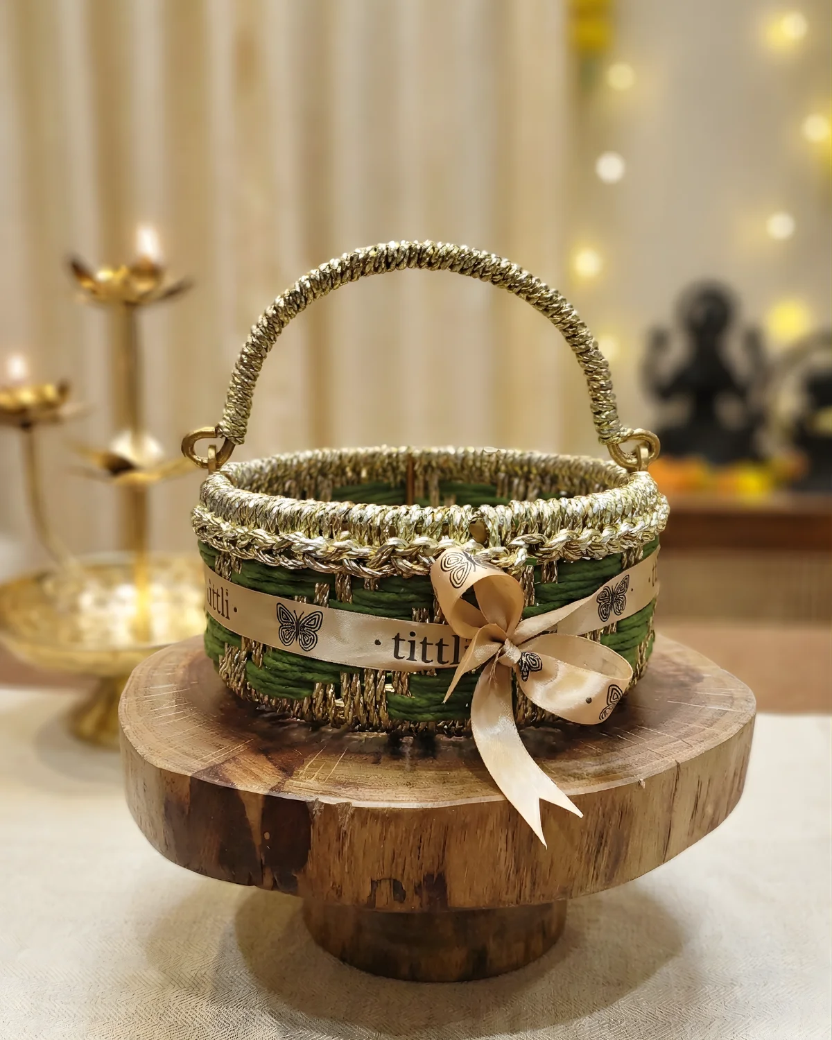 Royal Handwoven Round Basket