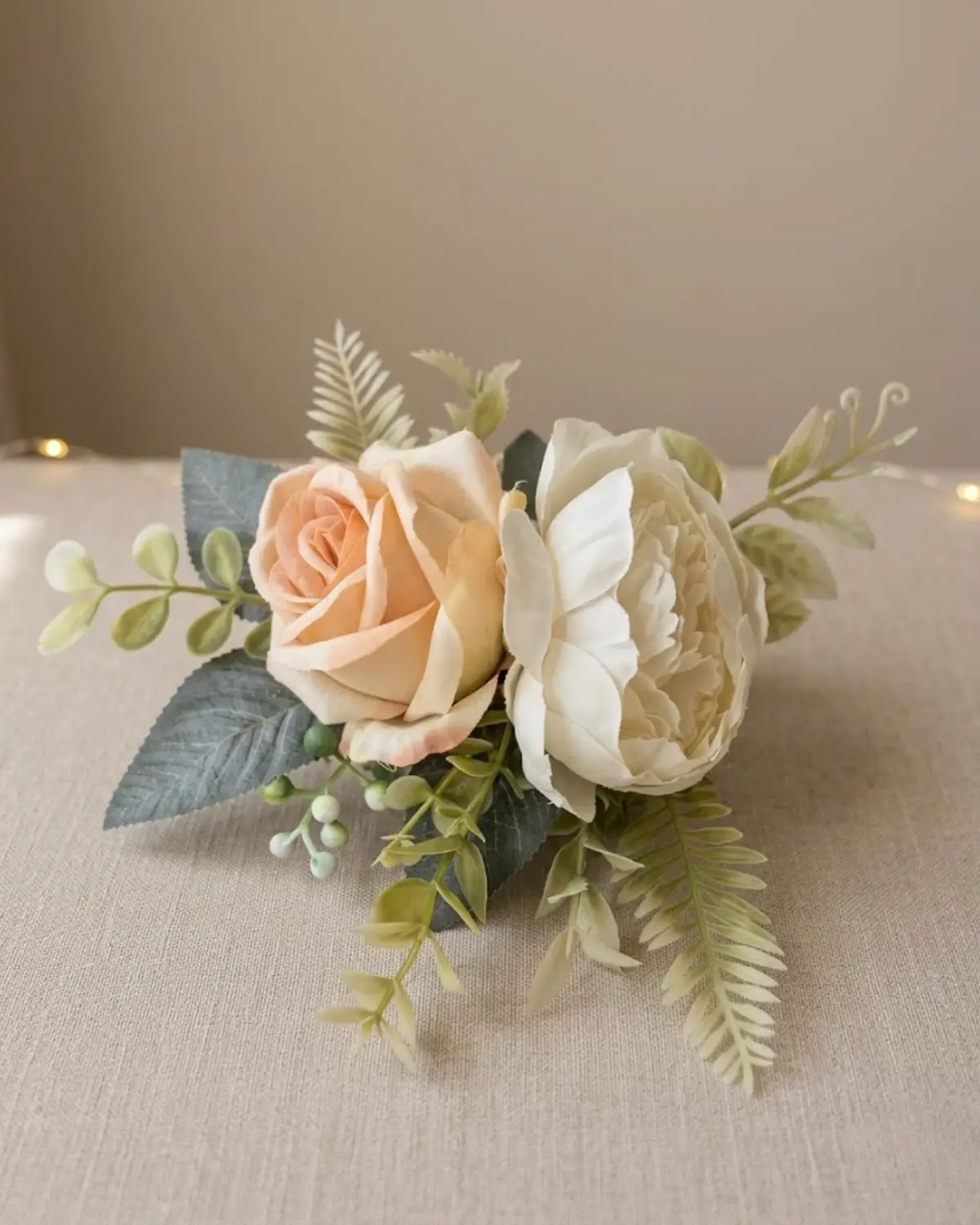 Premium Artificial Flower Arrangement – Rose & Peony Hamper Topper