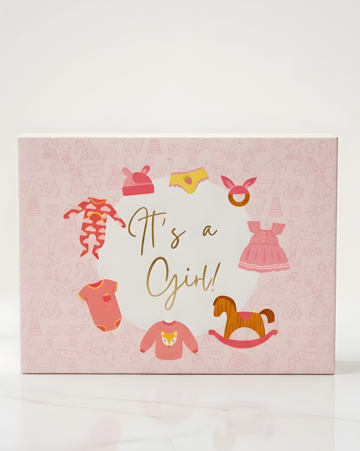 “It’s a Girl” Baby Gift Box – Premium Baby Shower Hamper for Newborn Girl | Luxury Return Gift Packaging