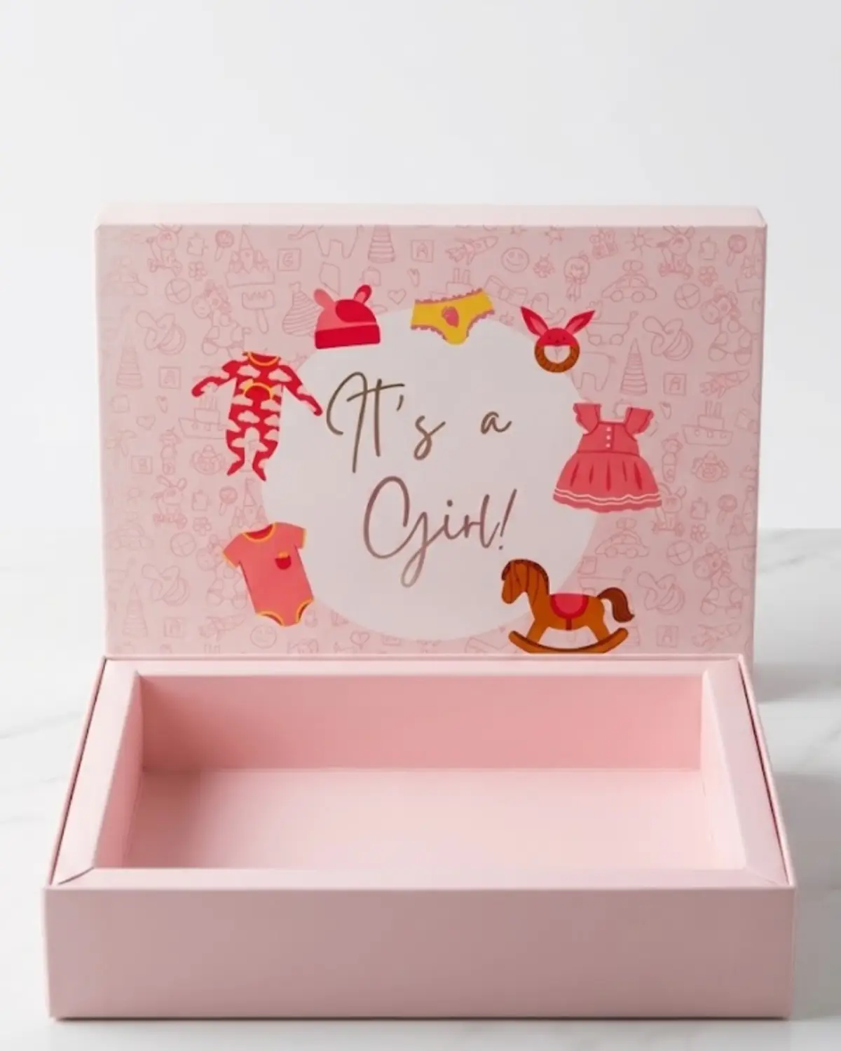 “It’s a Girl” Baby Gift Box – Premium Baby Shower Hamper for Newborn Girl | Luxury Return Gift Packaging