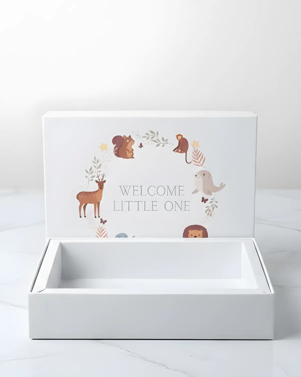 Safari Theme Baby Gift Hamper Box | “Welcome Little One” Premium Newborn Baby Gift Box